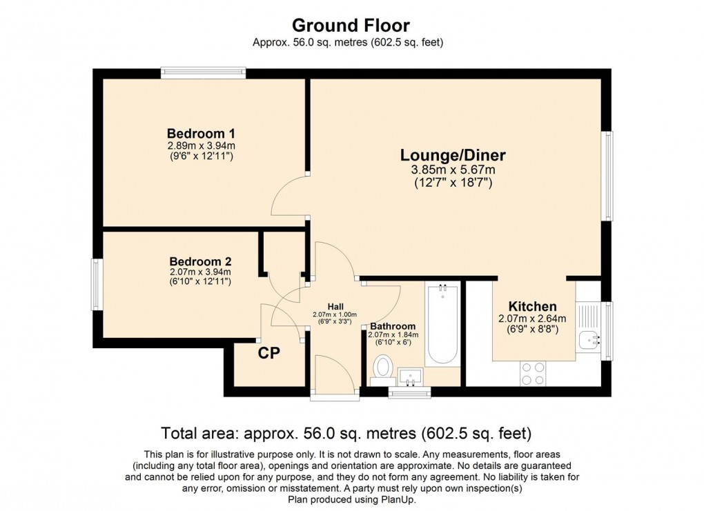 Floorplan for Chapel Street, Bishops Itchington, Southam