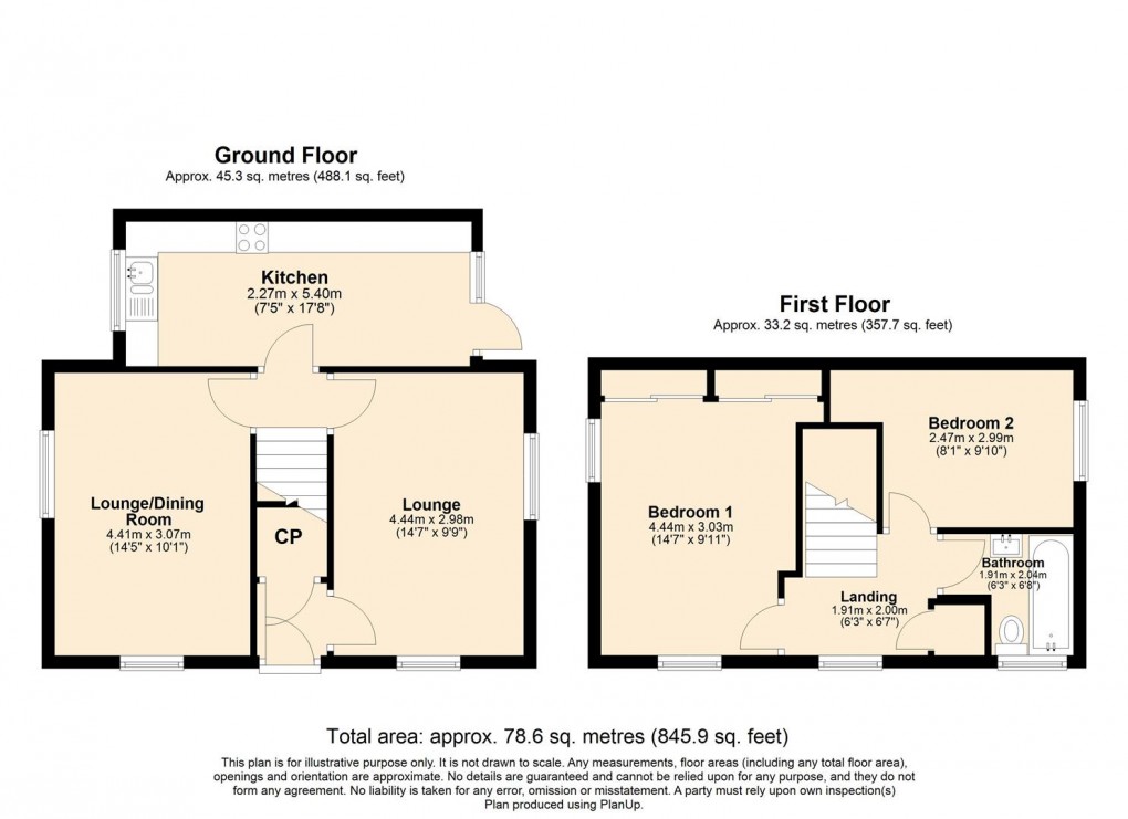 Floorplan for Rupert Kettle Drive, Bishops Itchington