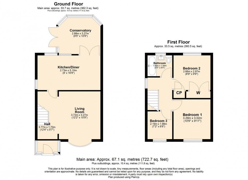 Floorplan for Church Road, Long Itchington, Southam