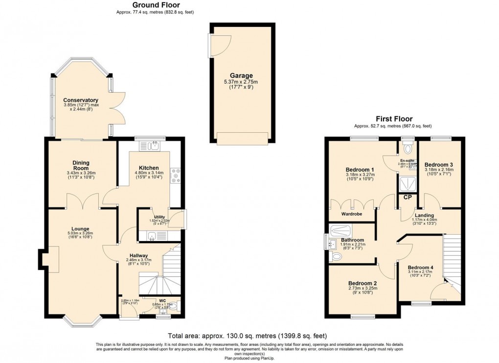 Floorplan for Radbourne Close, Southam