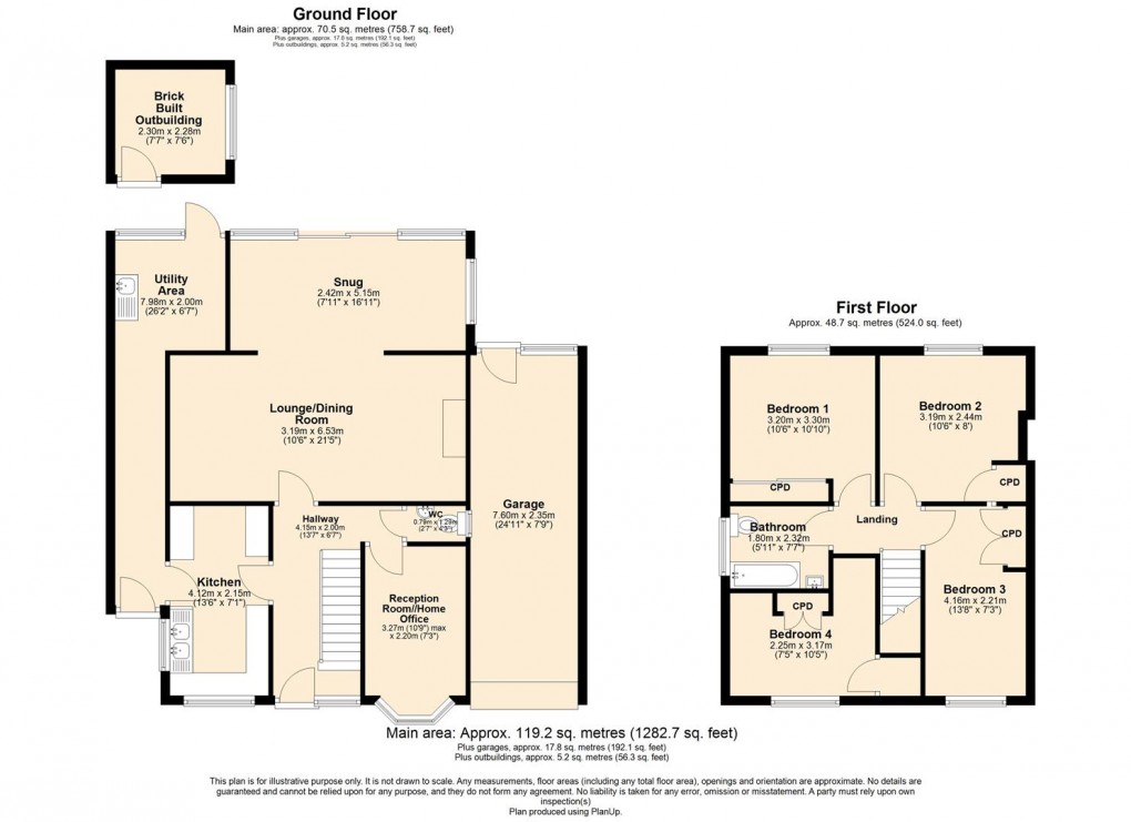 Floorplan for Green End, Long Itchington, Southam