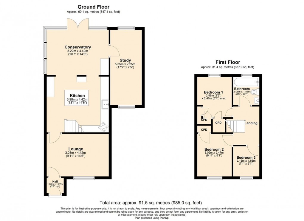 Floorplan for Butchers Close, Bishops Itchington, Southam
