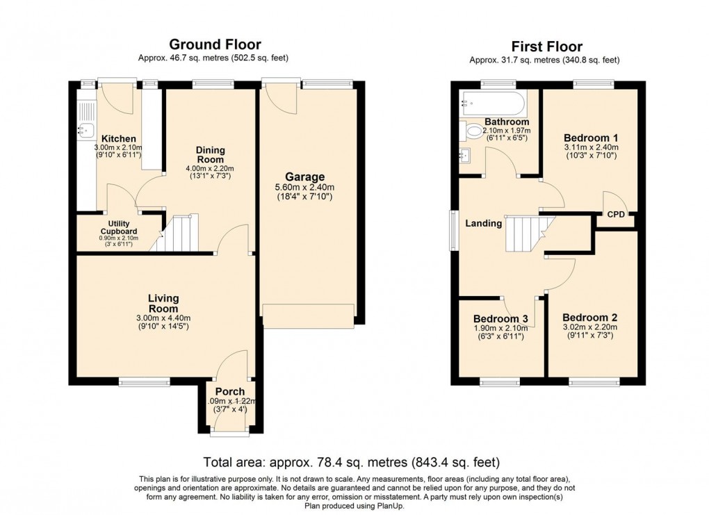 Floorplan for Butchers Close, Bishops Itchington, Southam