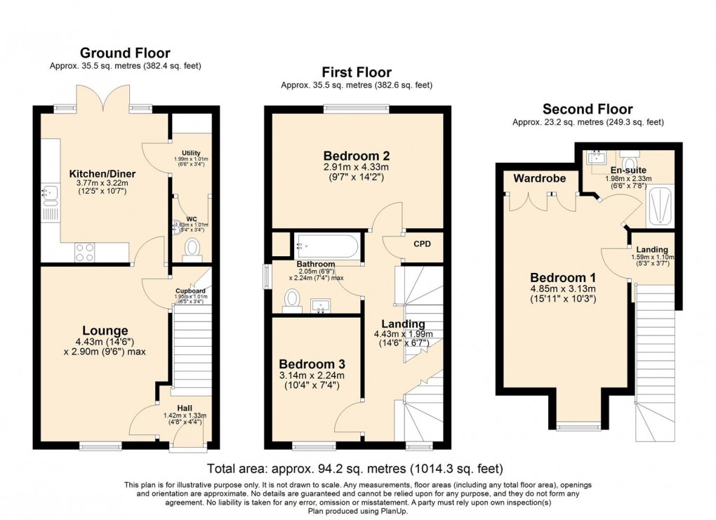 Floorplan for Moorhen Grove, Southam
