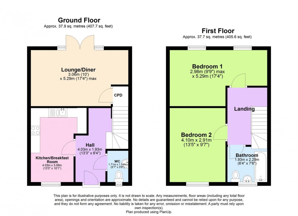 Floorplan for Saxon Close, Southam
