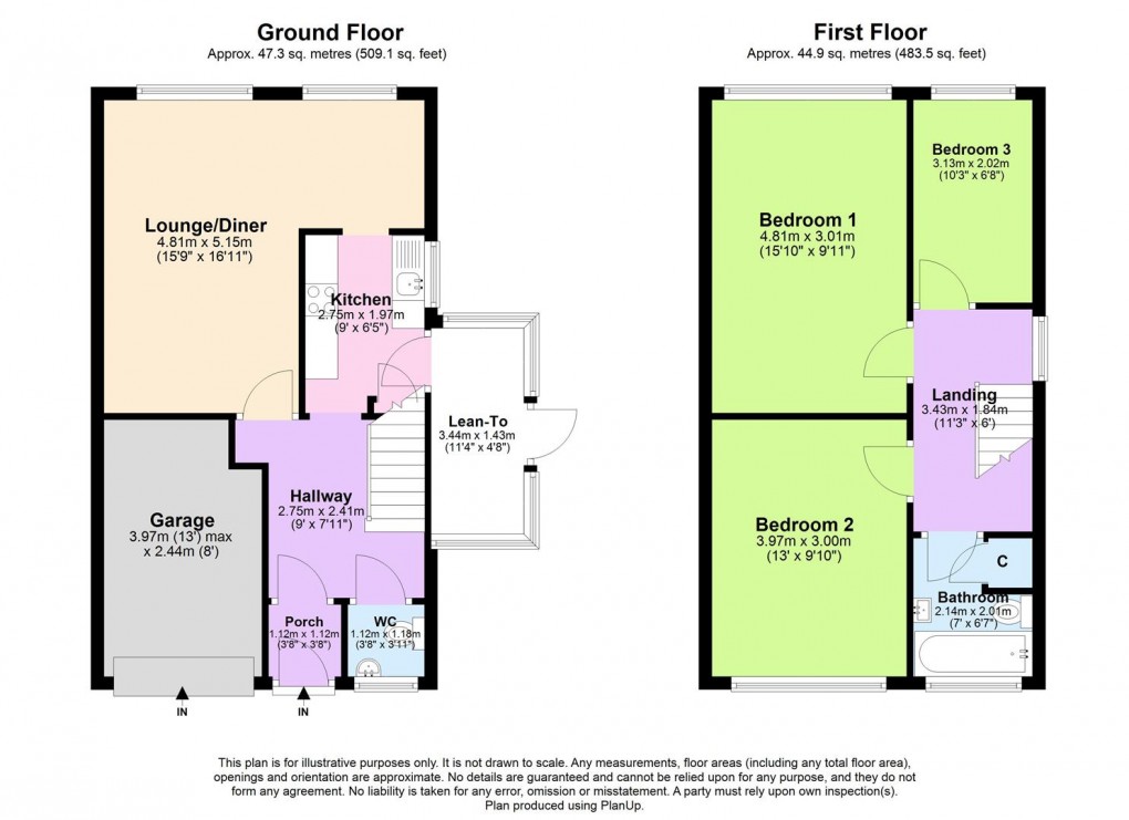 Floorplan for Bridge End, Southam