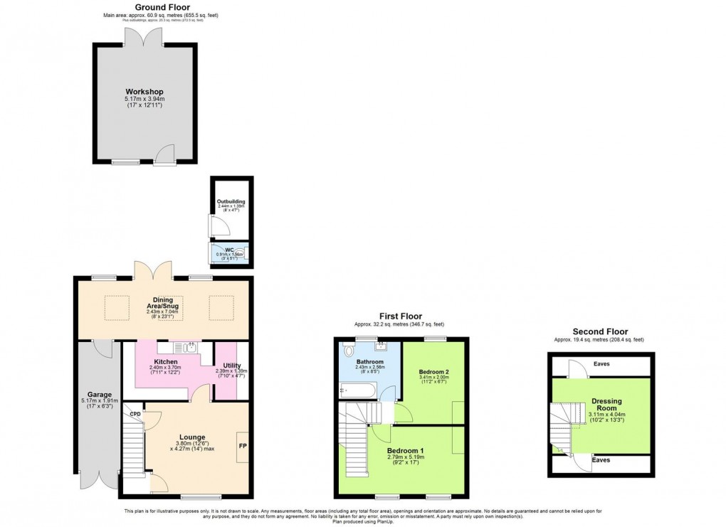 Floorplan for Pineham Avenue, Harbury