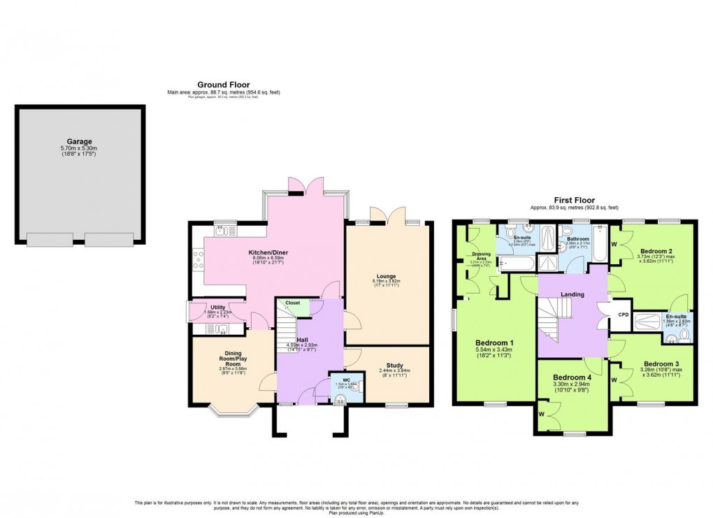 Floorplan for Water Furrows, Long Itchington, Southam