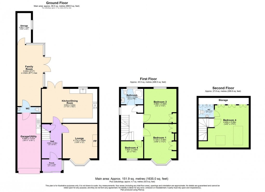 Floorplan for Valley Road, Radford Semele, Leamington Spa