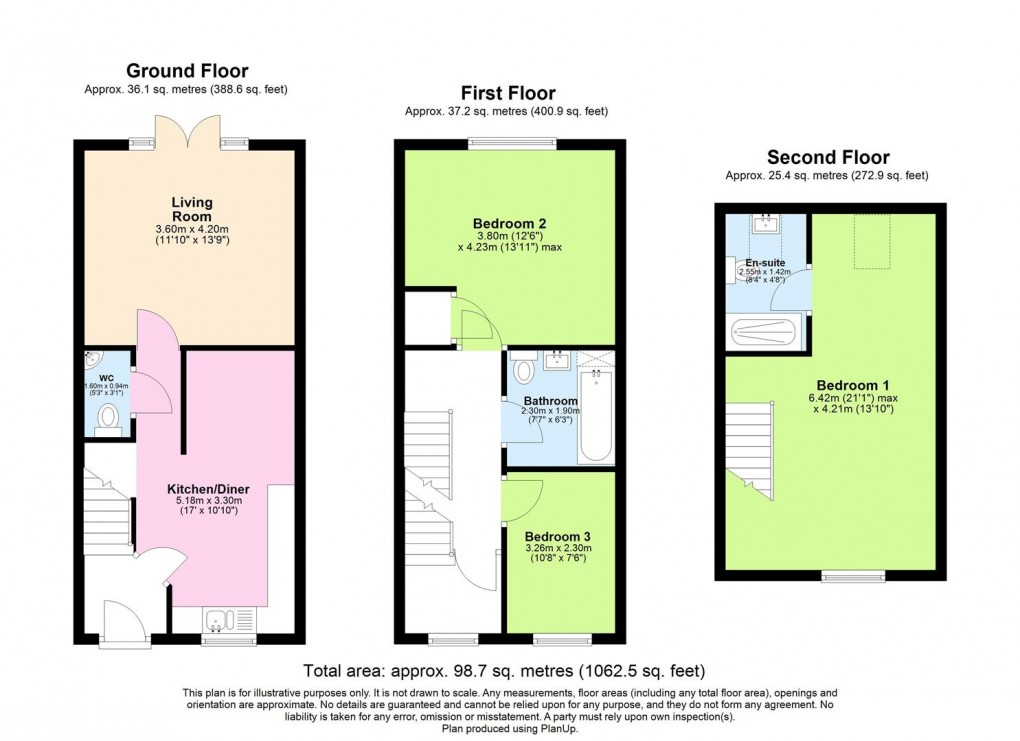 Floorplan for Flint Close, Southam