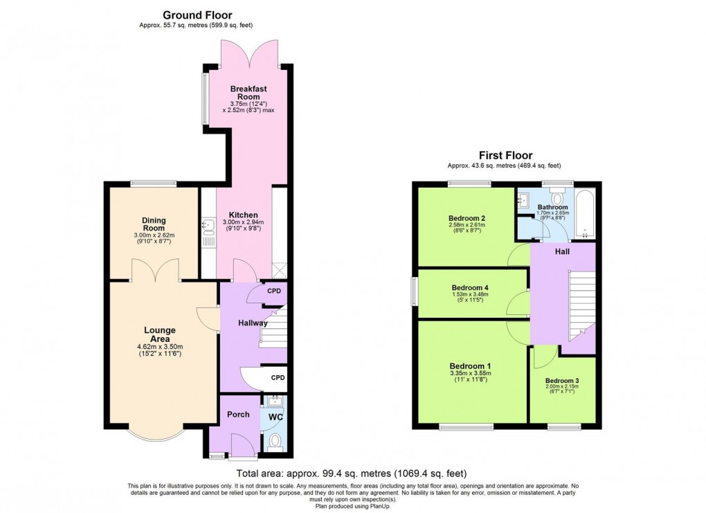 Floorplan for Starbold Road, Bishops Itchington, Southam