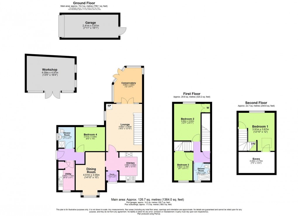 Floorplan for Meadow Crofts, Bishops Itchington