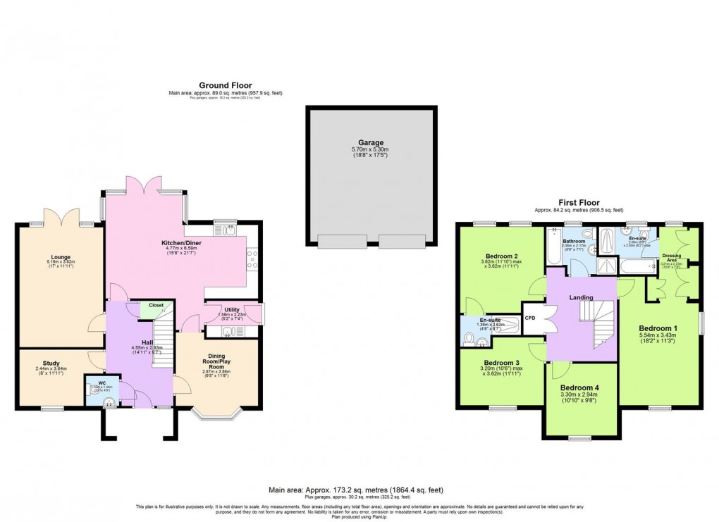 Floorplan for Barley Way, Long Itchington, Southam