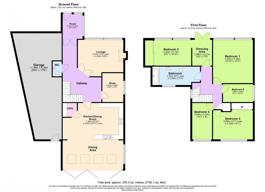 Floorplan for London End, Priors Hardwick, Southam