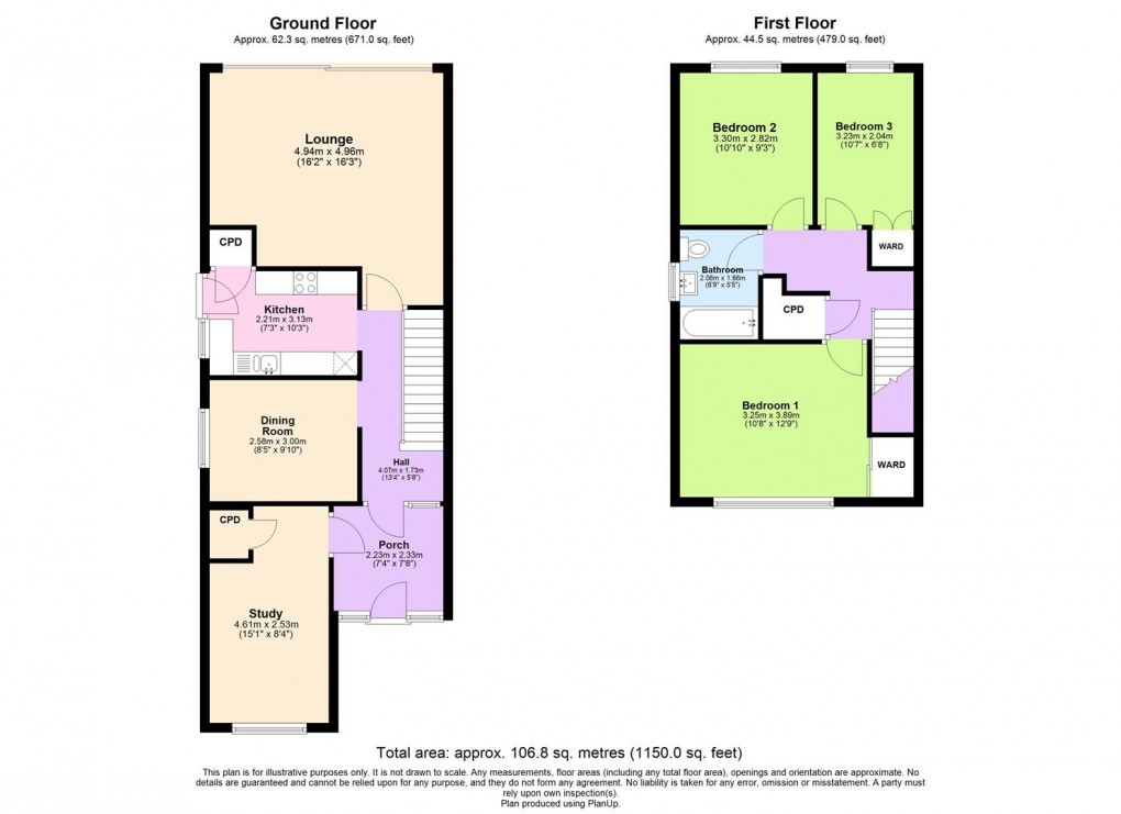 Floorplan for Starbold Road, Bishops Itchington, Southam