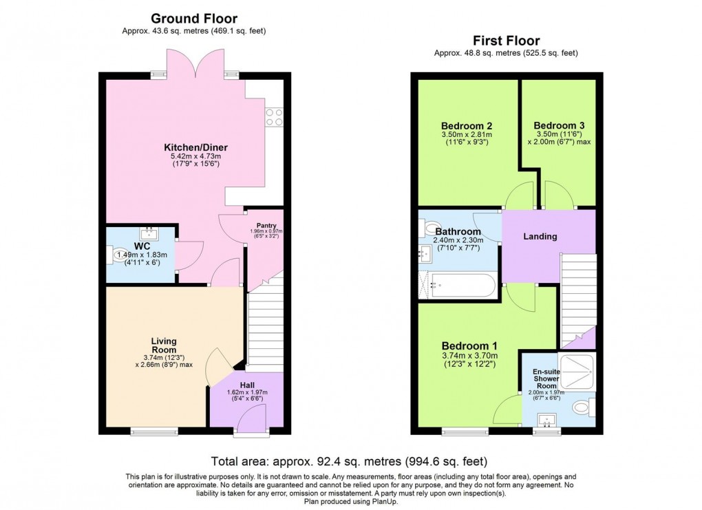 Floorplan for Flint Close, Southam
