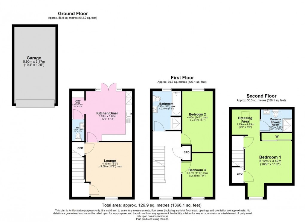 Floorplan for Herdwick Close, Long Lawford, Rugby