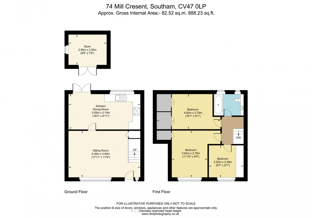 Floorplan for Mill Crescent, Southam