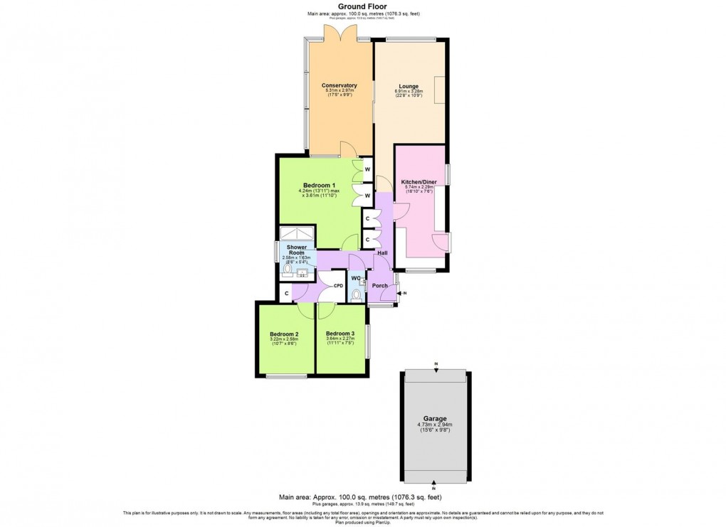 Floorplan for Meadow Road, Southam