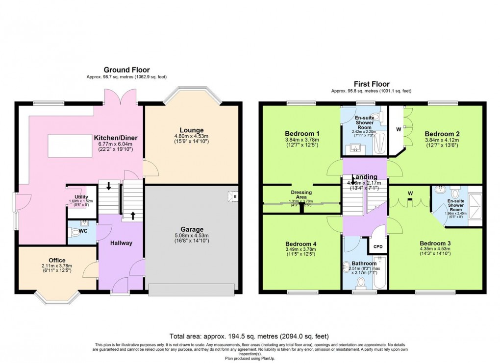 Floorplan for Howcombe Gardens, Napton, Southam