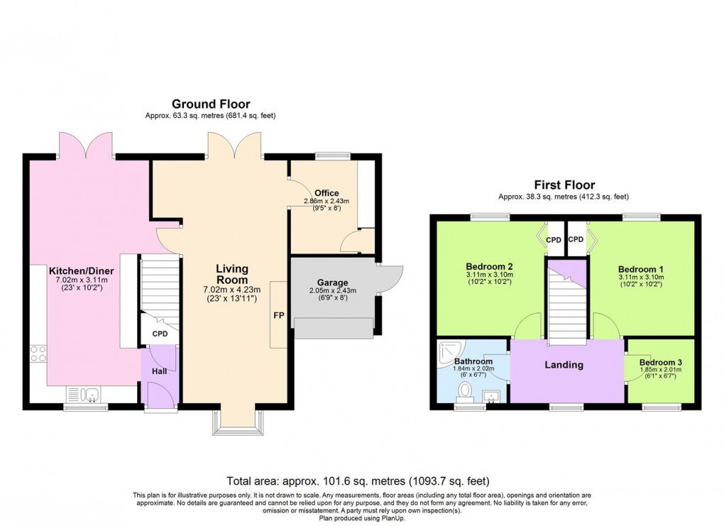 Floorplan for Butchers close, Bishop's Itchington