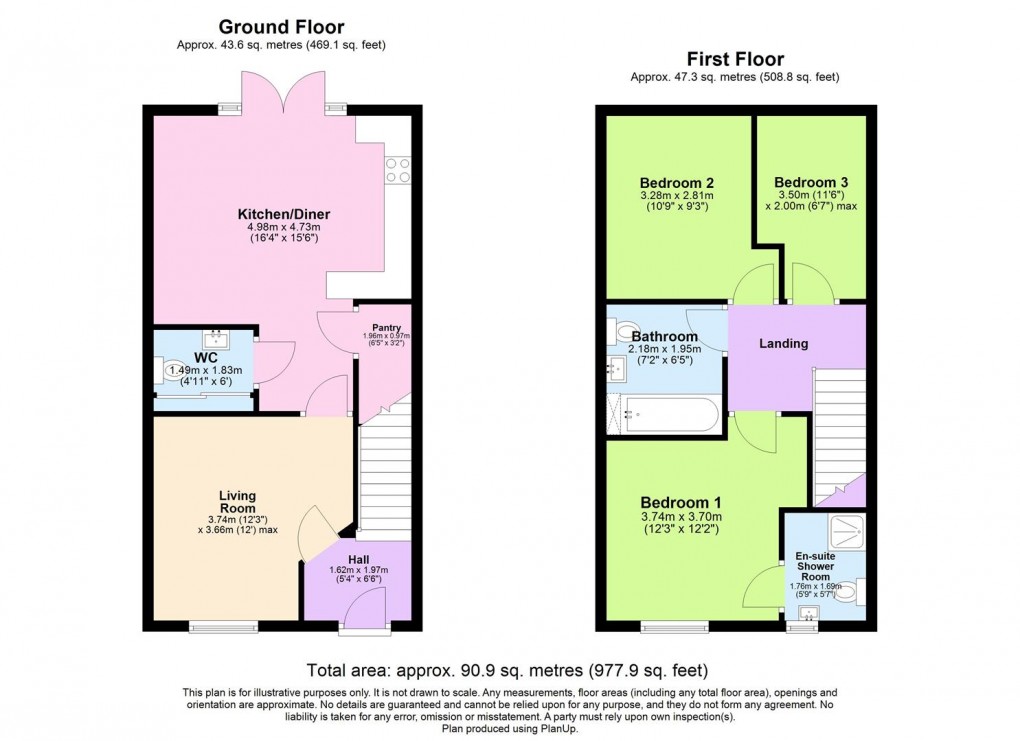Floorplan for Flint Close, Southam