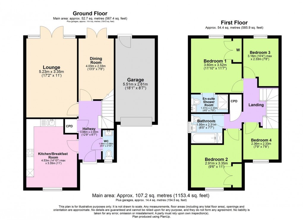 Floorplan for Manders Croft, Southam