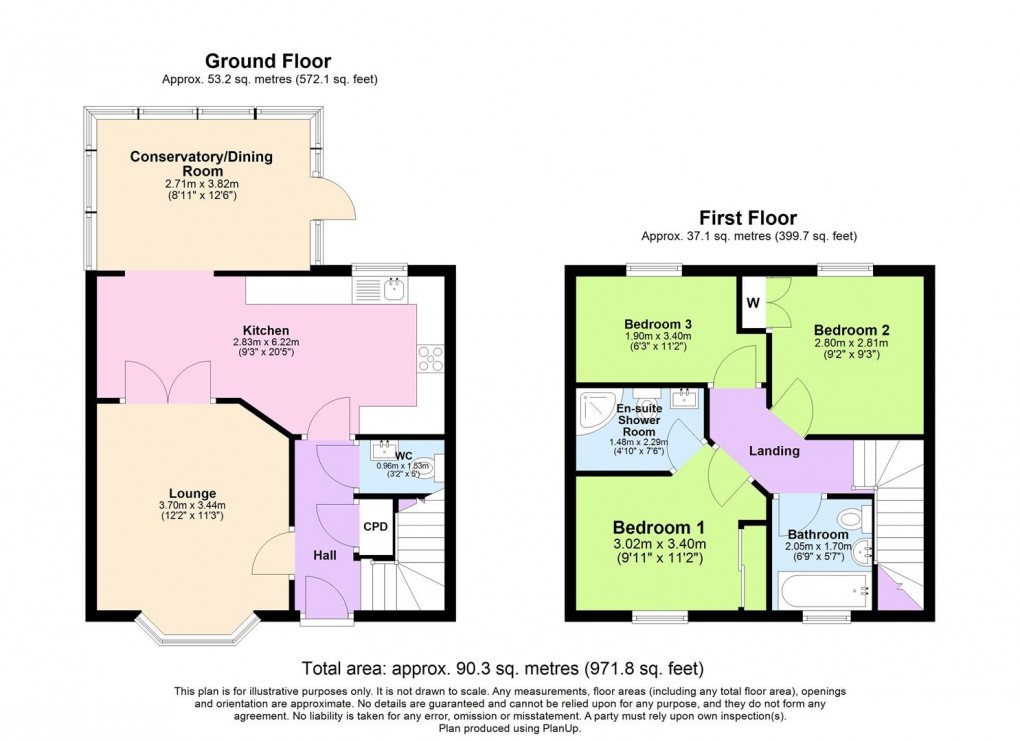 Floorplan for Howcombe Gardens, Napton, Southam