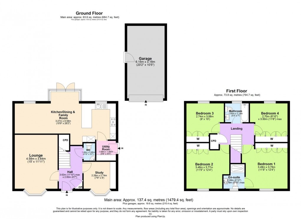 Floorplan for The Locks Long itchington, Southam