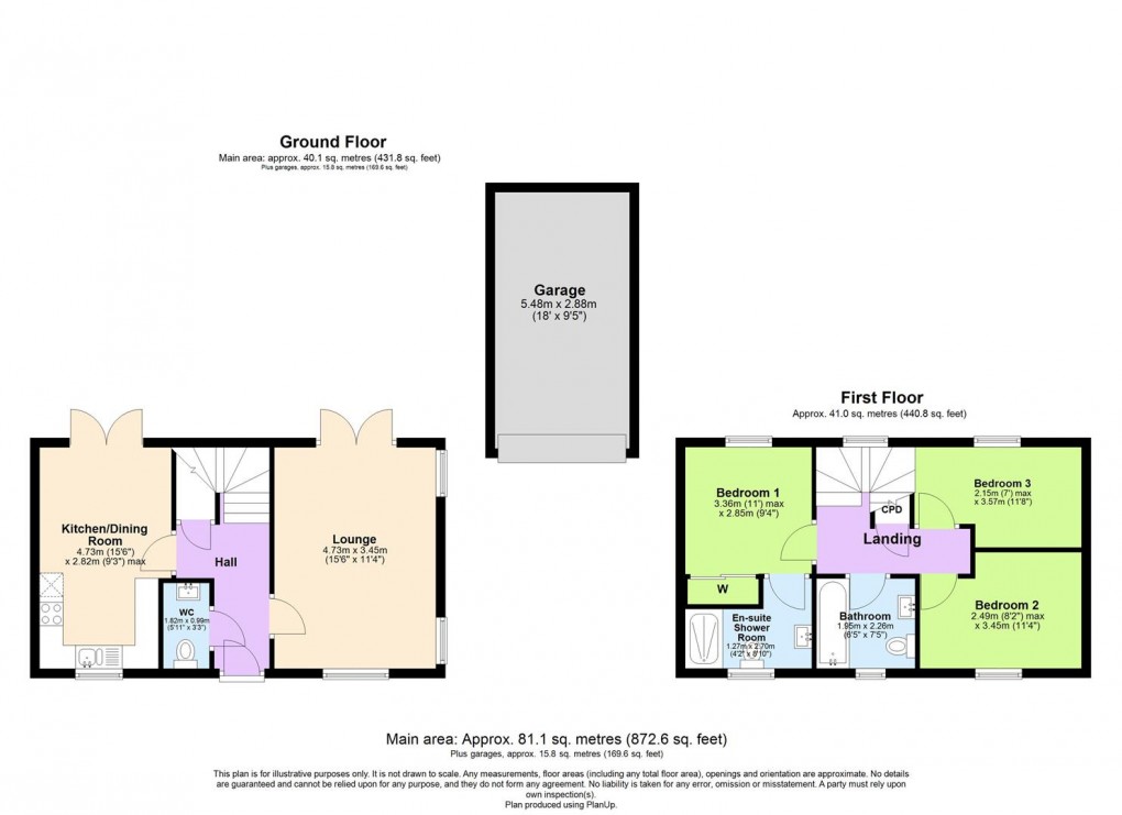 Floorplan for Cox Crescent, Long Itchington, Southam
