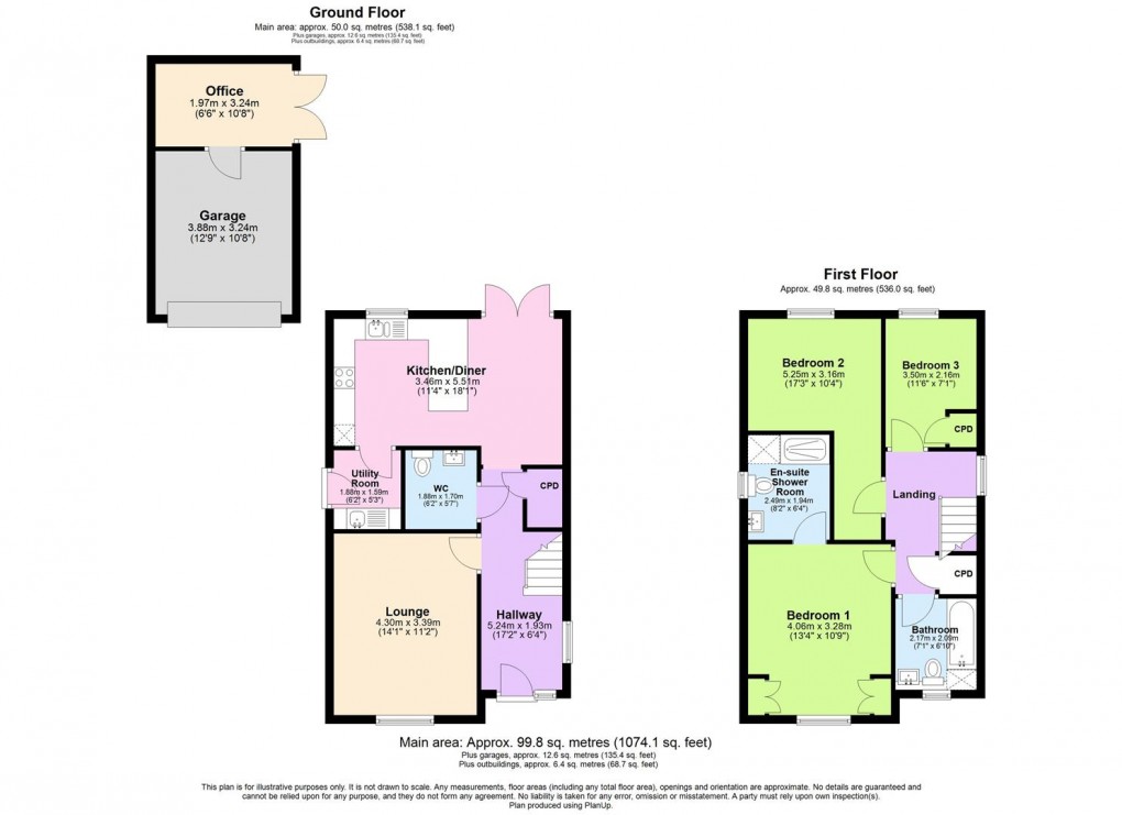 Floorplan for Cox Drive, Bishops Itchington, Southam