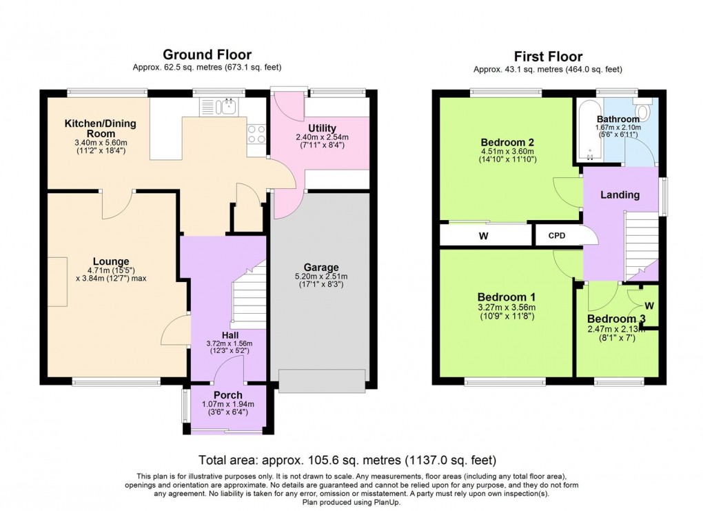 Floorplan for Quorn Way, Binley, Coventry