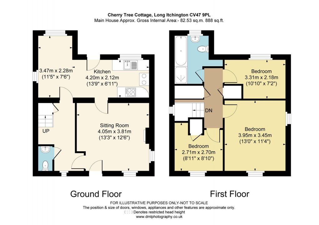 Floorplan for Cherry Tree Cottage, Leamington Road, Long Itchington