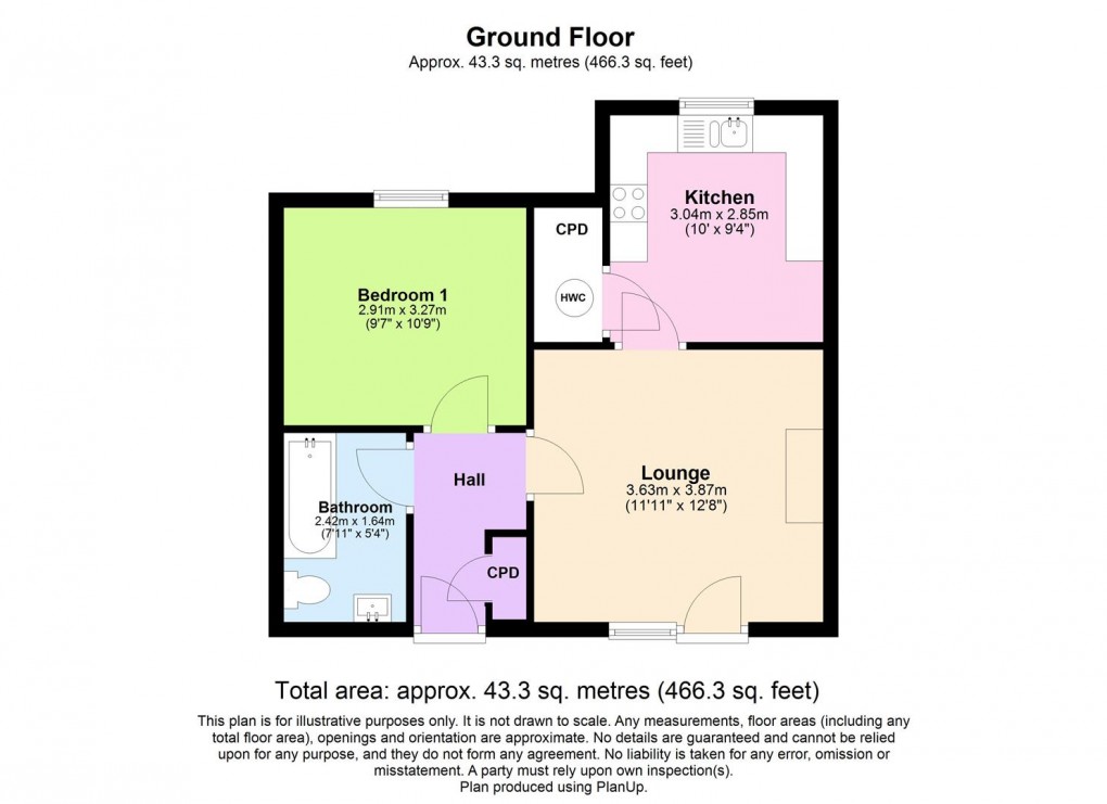 Floorplan for Bull Street, Southam