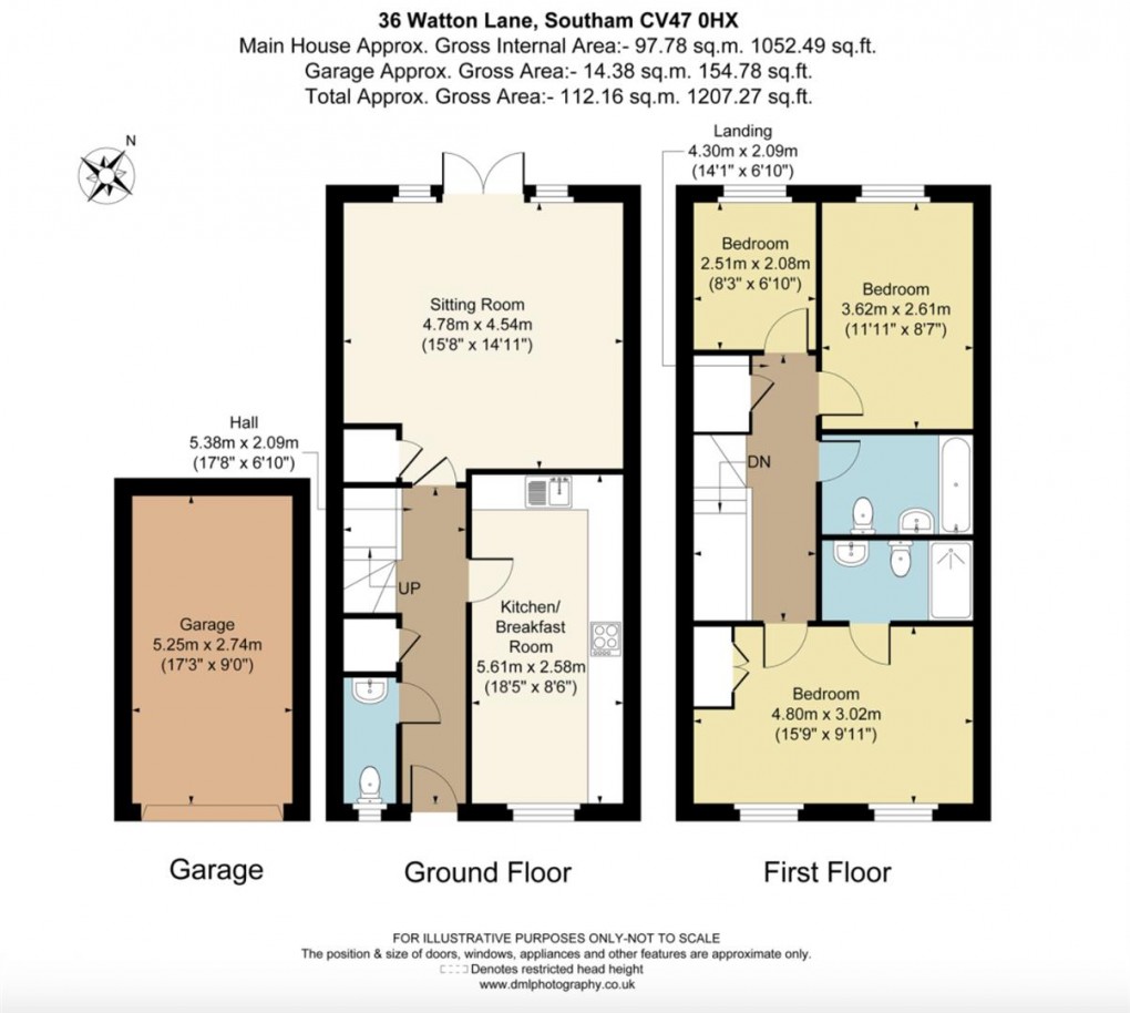 Floorplan for Wattons Lane, Southam