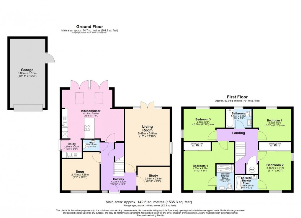Floorplan for Swift Gardens, Southam