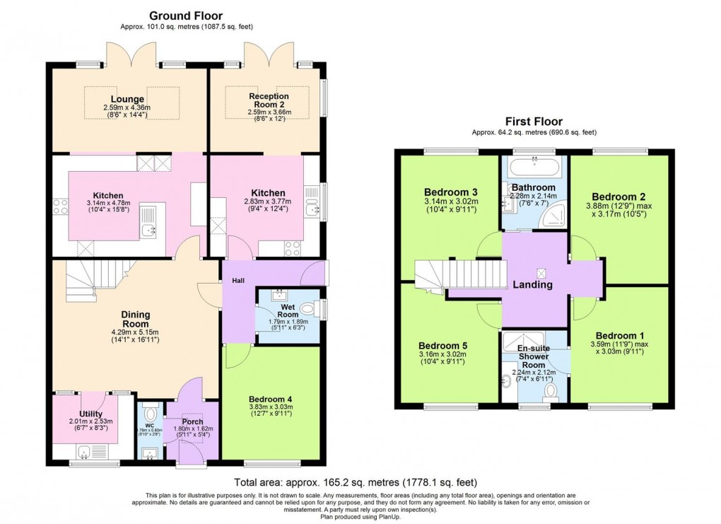 Floorplan for Hill Top Close, Southam