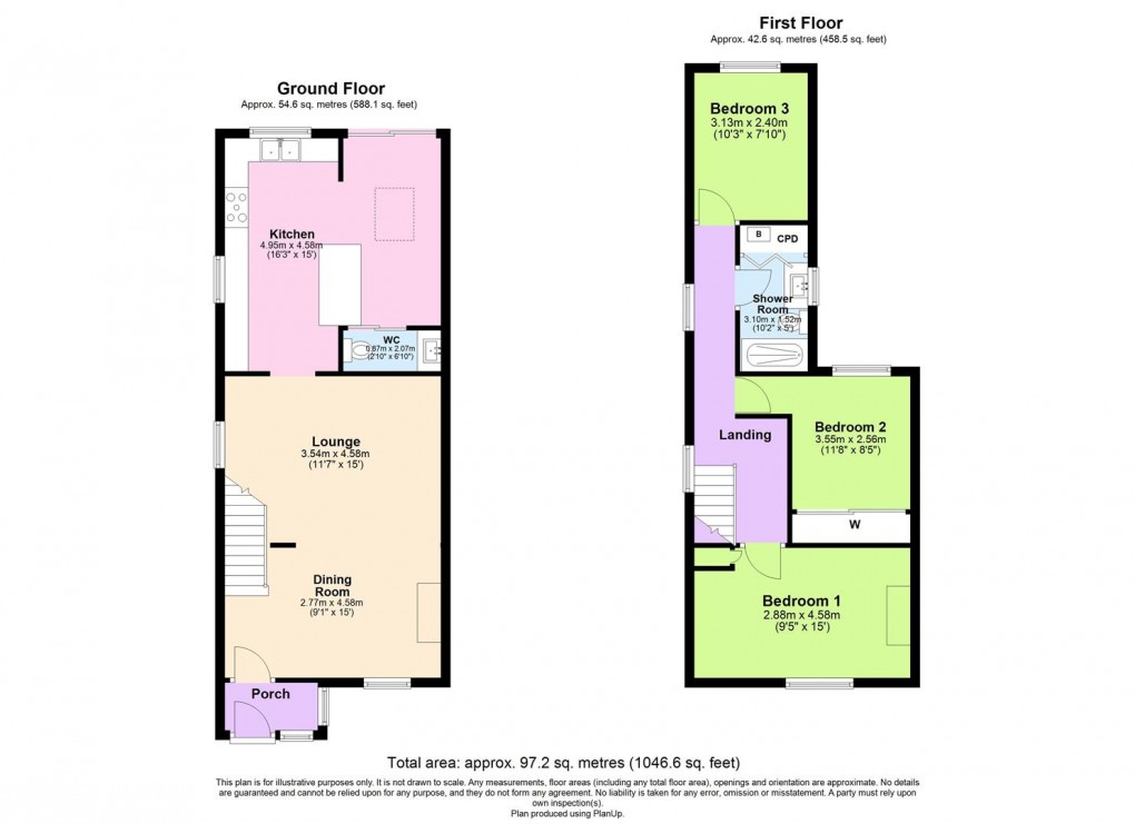 Floorplan for George Street, Stockton, Southam