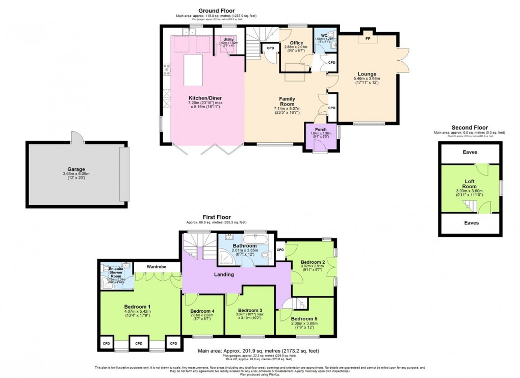 Floorplan for Vicarage Road, Napton, Southam