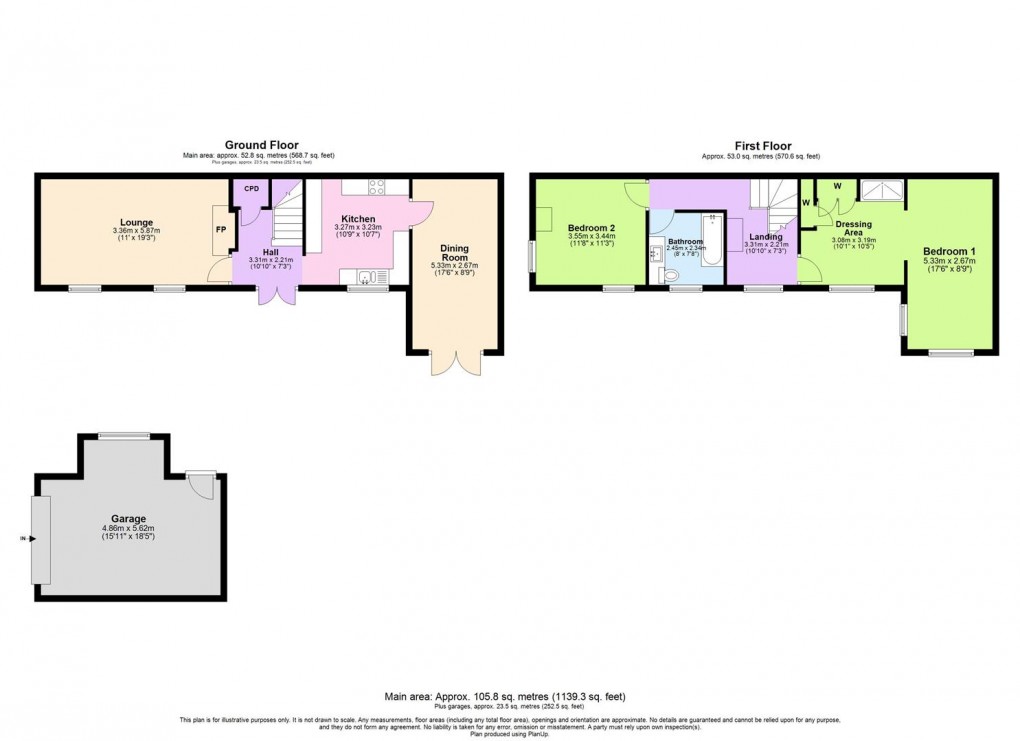 Floorplan for Keys Lane, Priors Marston, Southam