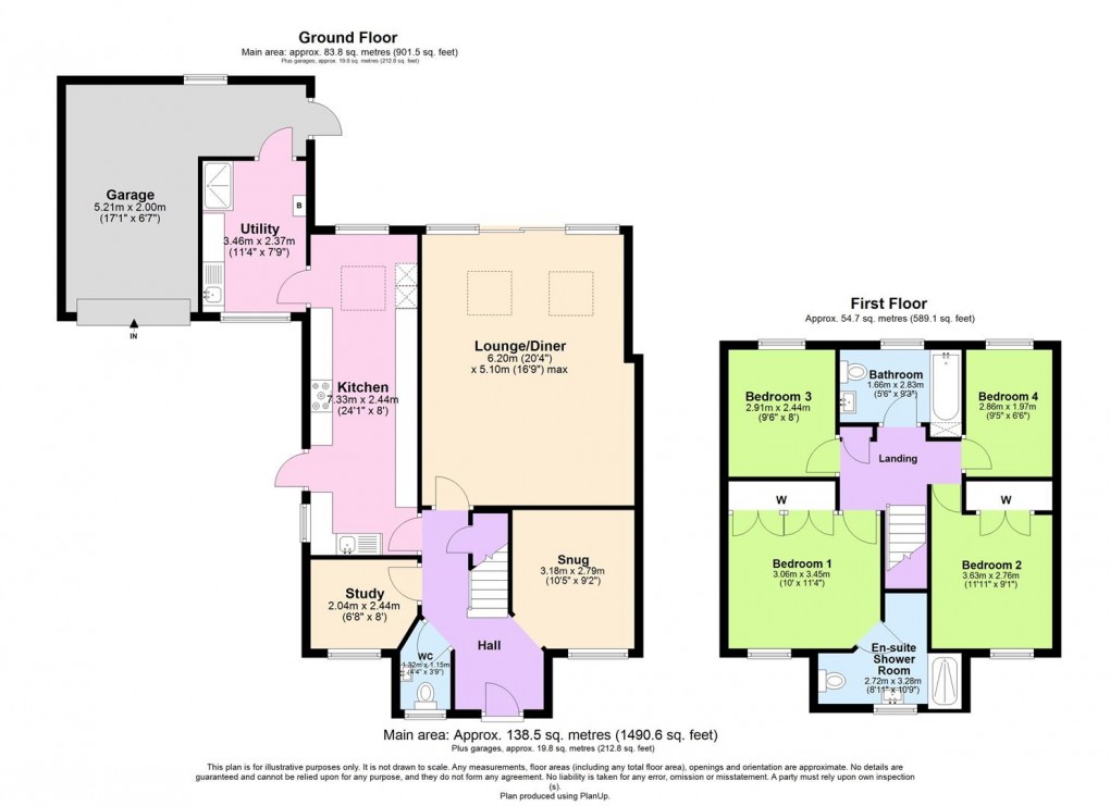 Floorplan for Wilcox Close, Bishops Itchington, Southam
