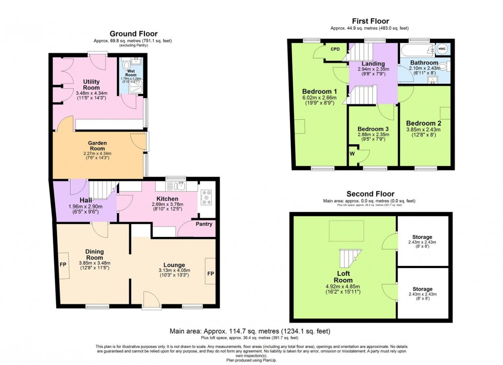 Floorplan for Brook Street, Fenny Compton, Southam