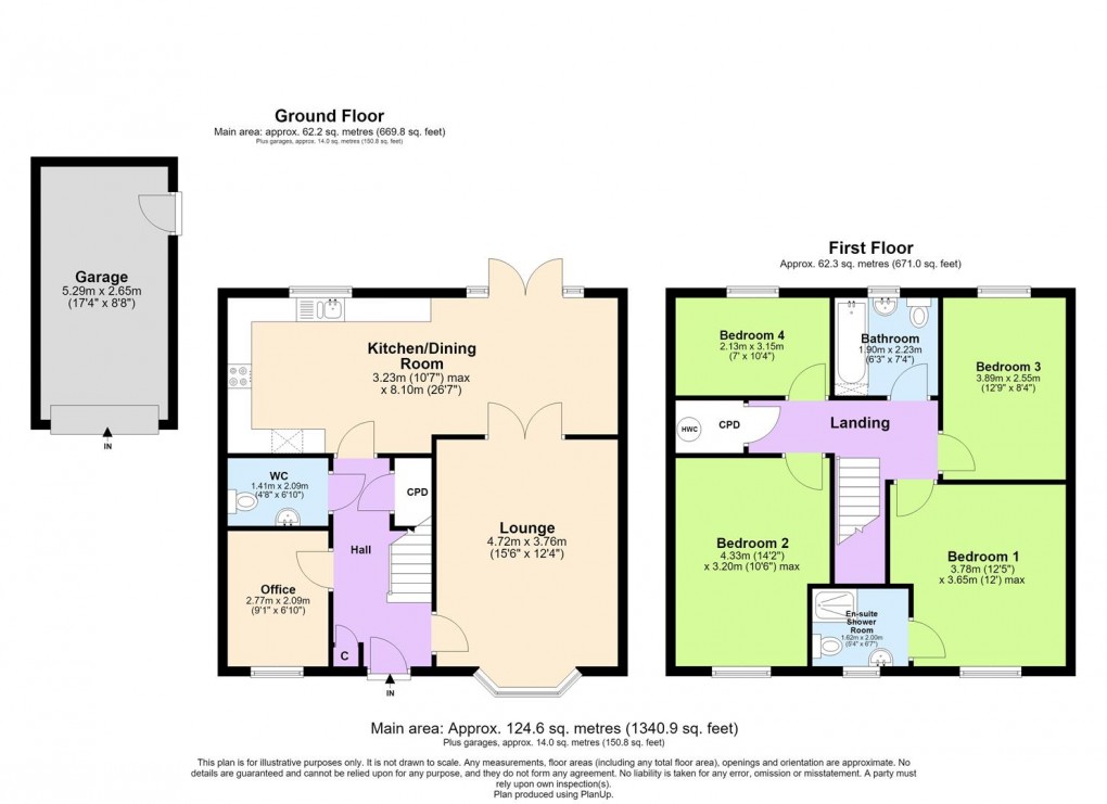 Floorplan for Nelsons Way, Stockton, Southam