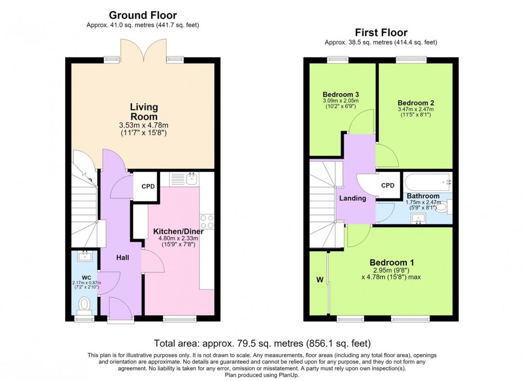Floorplan for Manders Croft, Southam