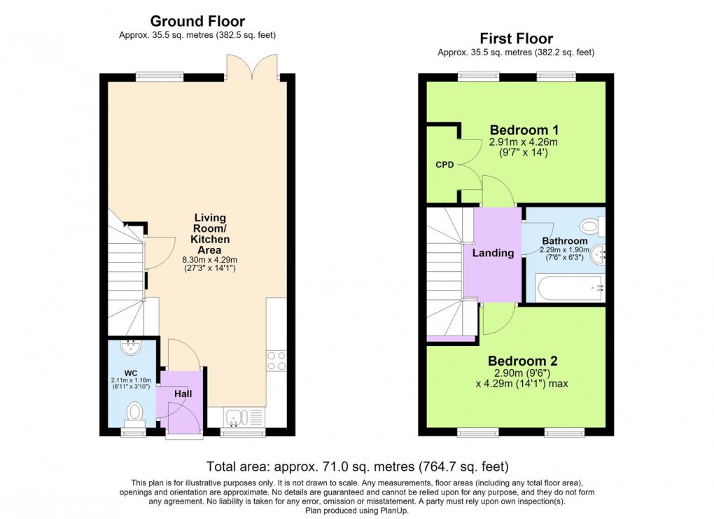 Floorplan for Brindley Way, Fenny Compton, Southam
