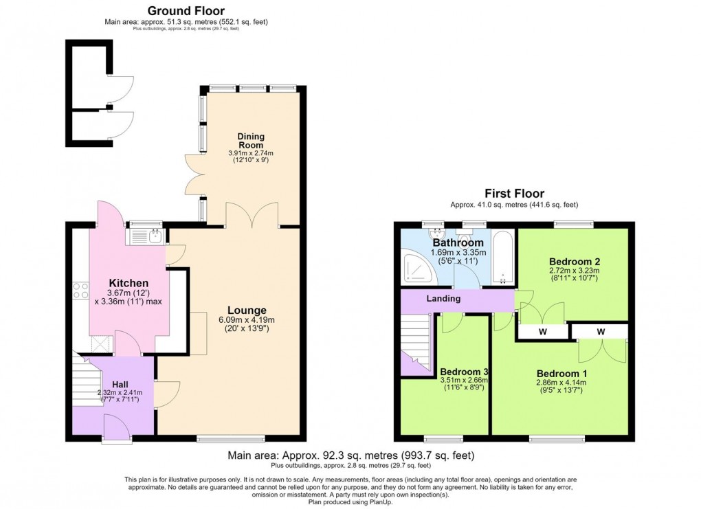Floorplan for Falkland Place, Temple Herdewyke