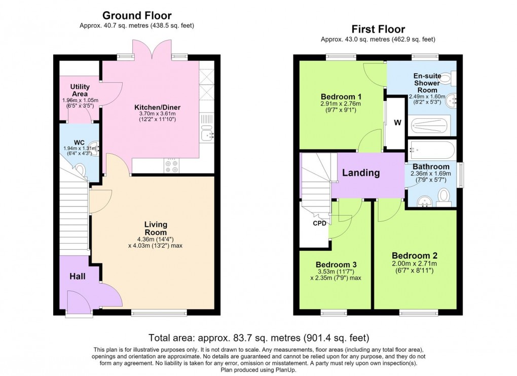 Floorplan for Moorhen Grove, Southam
