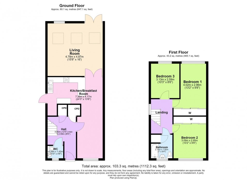 Floorplan for Stowe Drive, Southam
