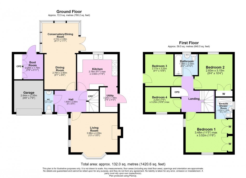 Floorplan for Millholme Close, Southam
